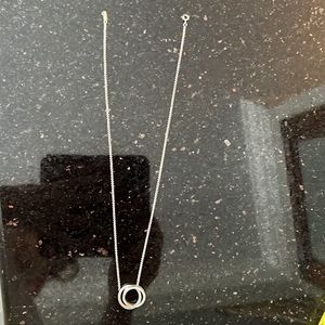 Sterling silver interlocking  circles pendant.
